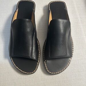 Lauren Ralph Lauren Black Leather Sandals